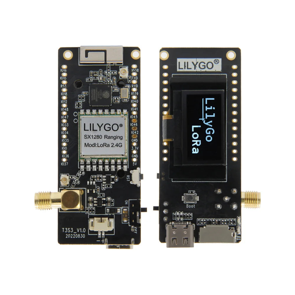 LILYGO® T3S3 V1.0 ESP32-S3 LoRa SX1280 2.4G Development Board WiFi Bluetooth Wireless Module 0.96 Inch OLED Display Type-C
