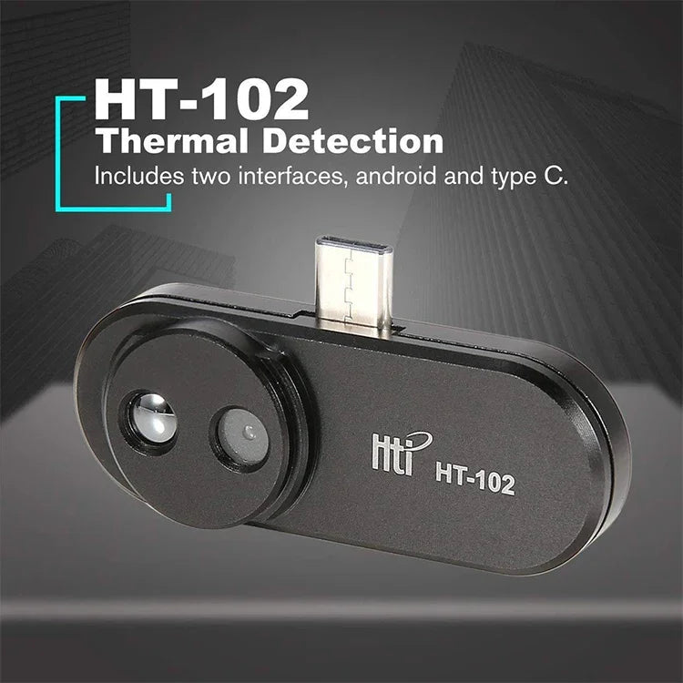 HT-102 Mobile Thermal Camera for Electronic Type-C Android Devices Infrared Thermal Imager for Underfloor Heating Tests