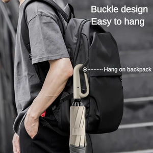 Reverse Buckle Automatic Folding Rain Umbrella for Men, Reflective Strip, Windproof, Outdoor Sports, Sun Umbrellas Women Parasol