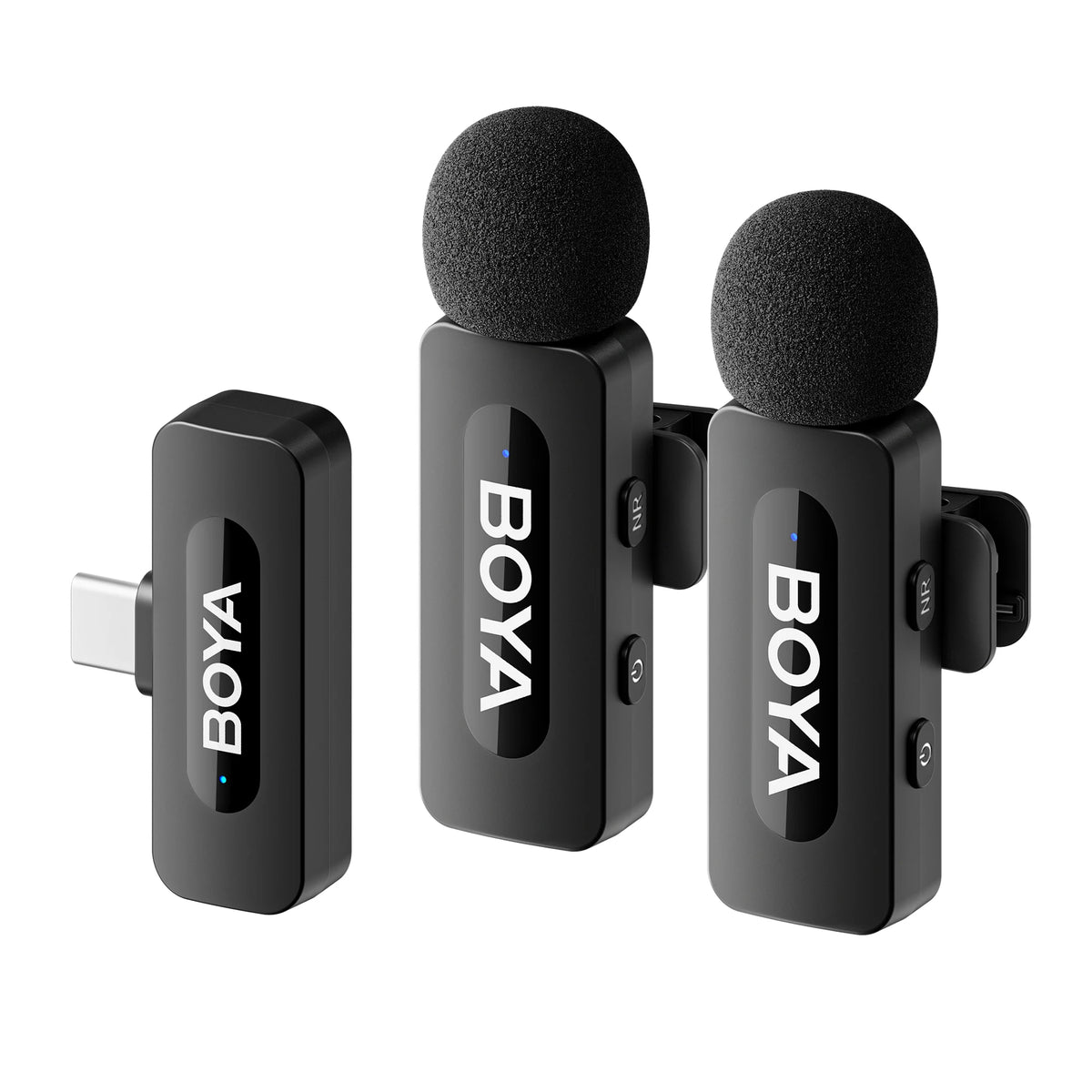 BOYA BY-V3  Wireless Lavalier Lapel Mini Microphone for iPhone Android Smartphone PC Computer Live Streaming Youtube Recording