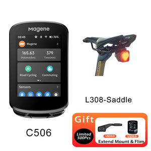 Magene C506 GPS Bike Computer Navigation WiFi Speedometer Color Touchscreen MTB Road Bicycle Odometer Cycling Training Notice