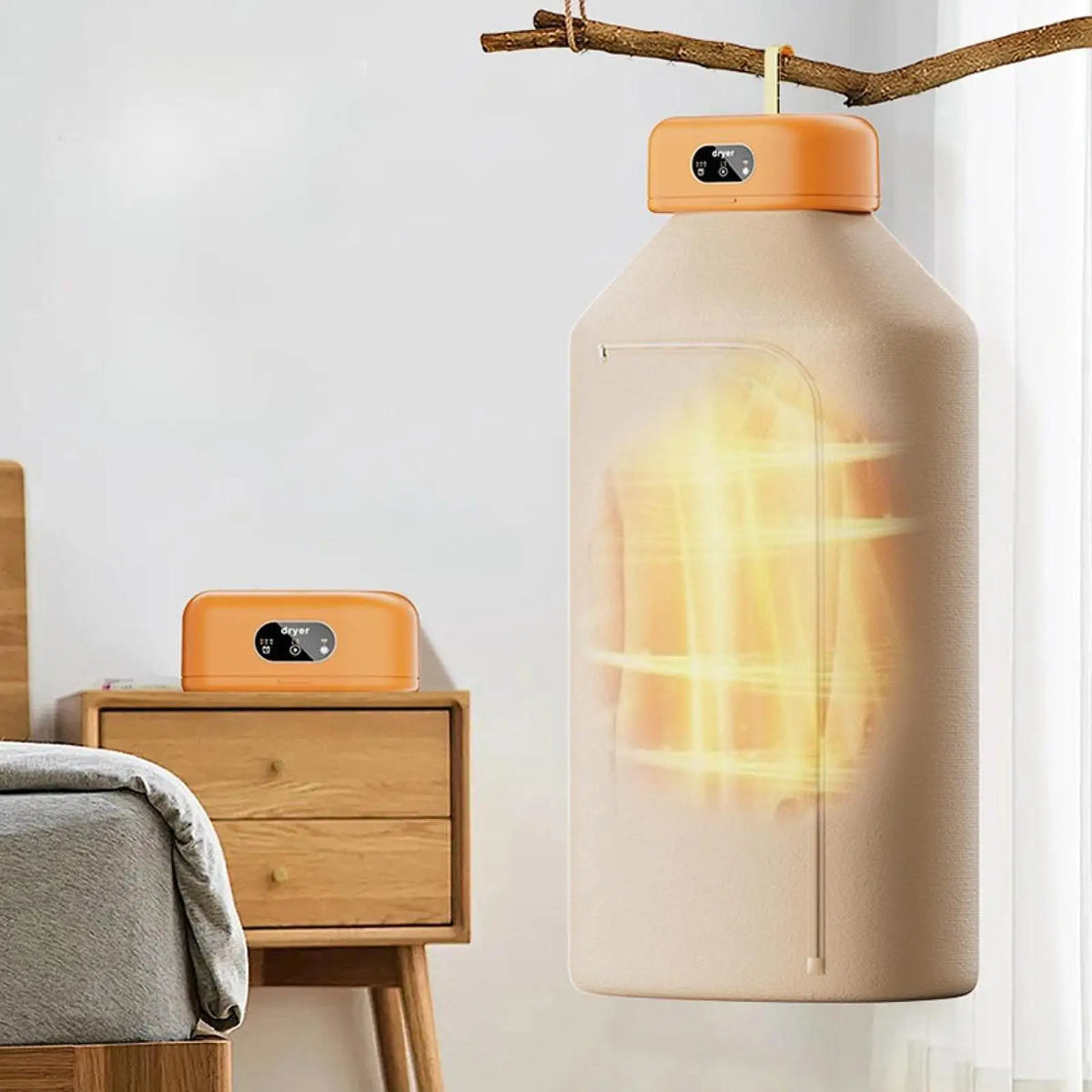 Electric Clothes Dryer with Dryer Bag Foldable 600W Small Electric Dryer Machine Household Travel Apartment RV Dorm Portable