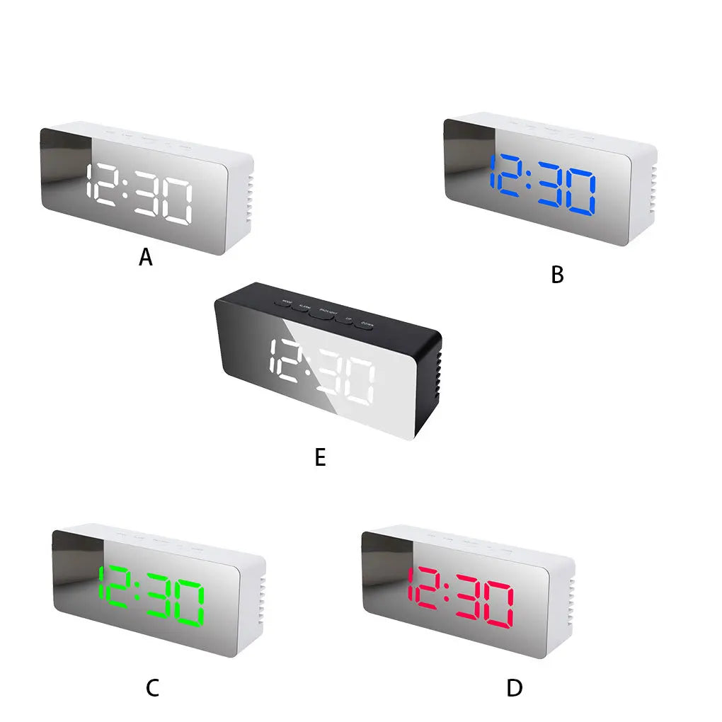 Digital Alarm Surface Miroir Angle Adjustable Memory Function Radio Projector Clock Indoor Thermometer Clocks White Light