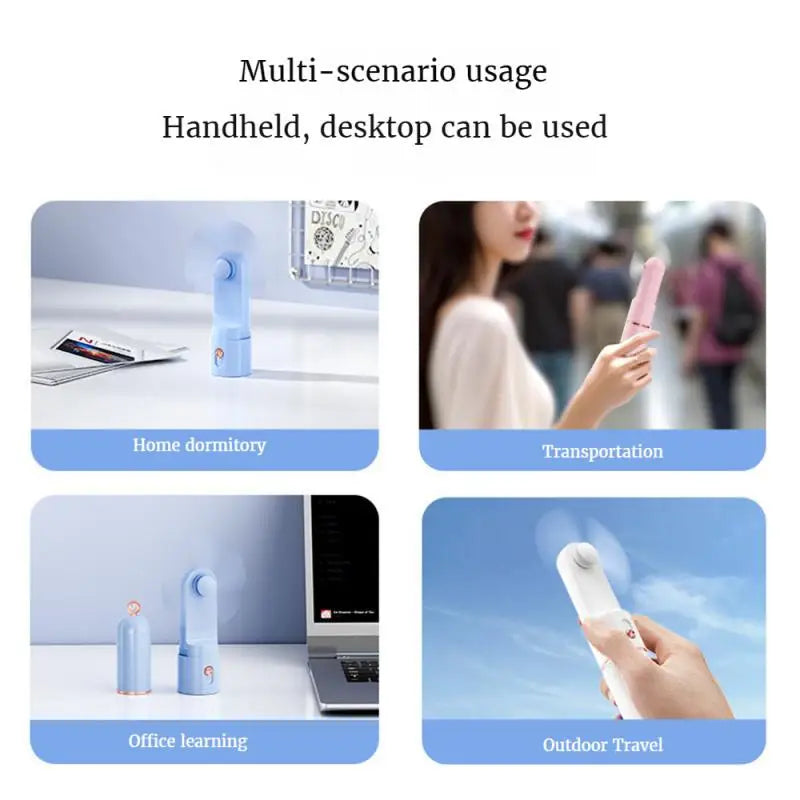 Mini Hand-held Small Fan Usb Power Outdoor Pocket Silent Handheld Portable Fan Usb Charging Fan - Stereotech