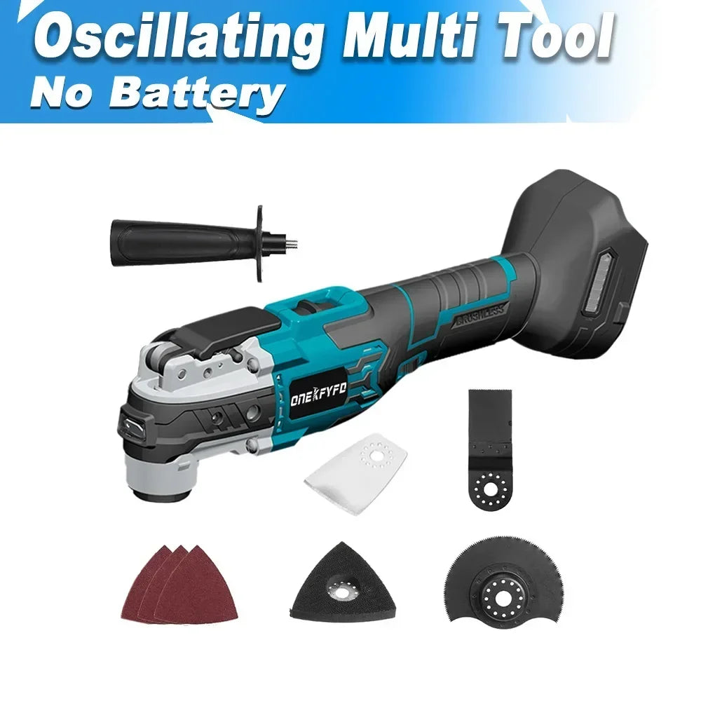 Brushless Electric Oscillating Multifunction Tool Wireless Woodworking Cutting Variable Speed Trimmer Saw For Makita 18v Battery