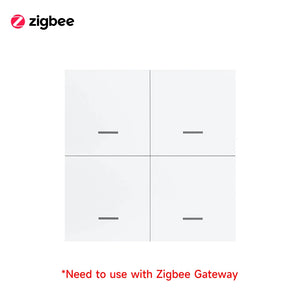Tuya Zigbee Smart Scene Switch Button 4 Gang Wireless Switch Push Button Controller Smart Home Automation Scenario Switch