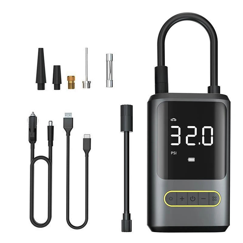 Car Inflator Pump Rechargeable Air Pump Tire Inflator Portable Compressor Digital Cordless Car Tyre Inflator For Bicycle Balls