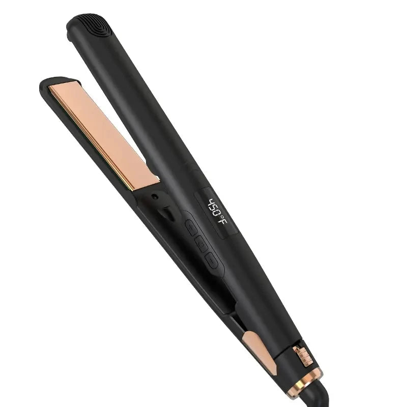 Salon Style High Temperature 450 Degrees Flat Iron Pro Nano Titanium Custom Hair Straightener - Stereotech