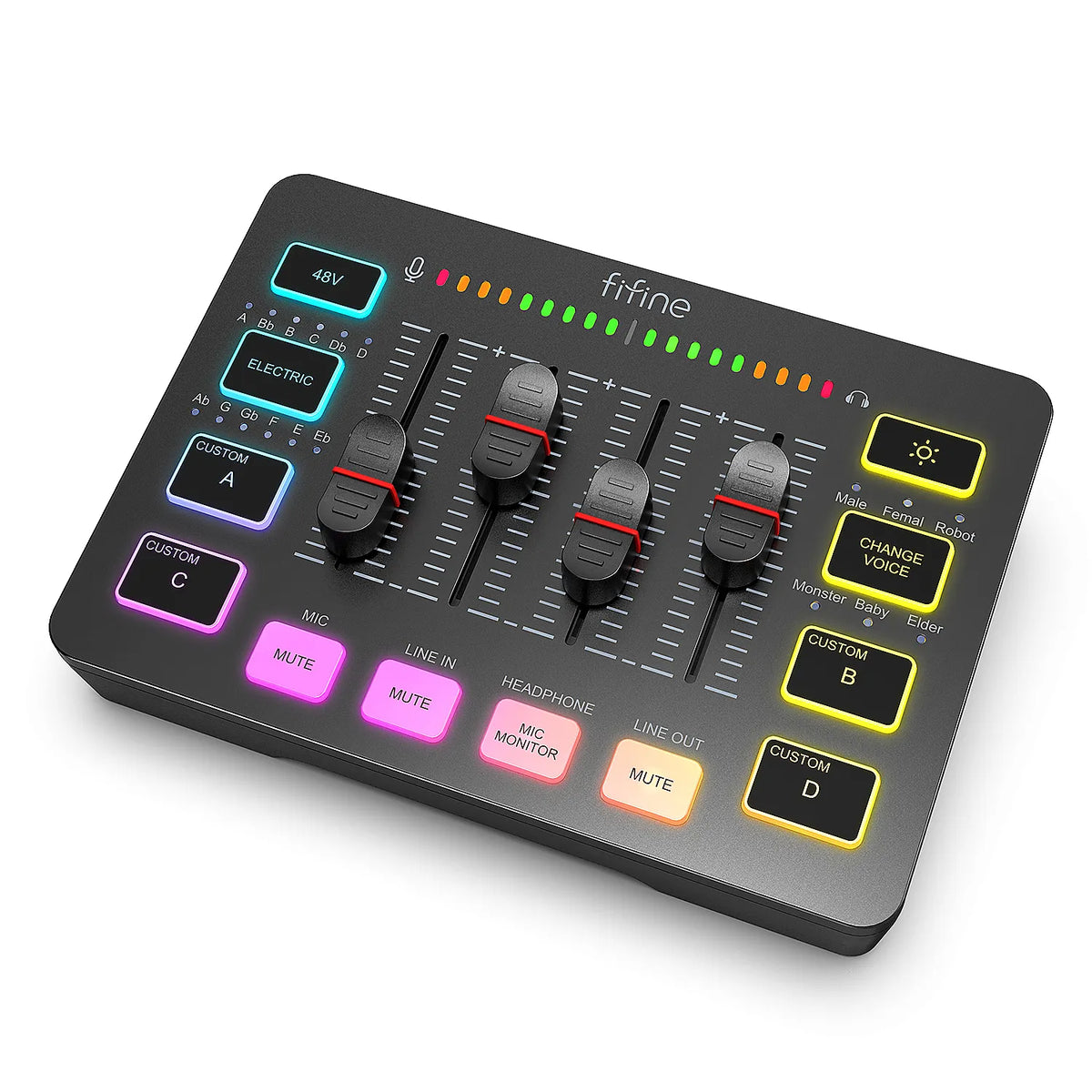 FIFINE Gaming Audio Mixer With XLR - Stereotech