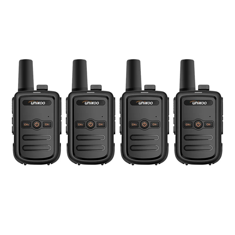 UNIKOO Walkie Talkie UK224 4 pcs Mini Portable Two Way Radio PMR FRS Handheld Radio Comunicador Long range Kids Walkie Talkies
