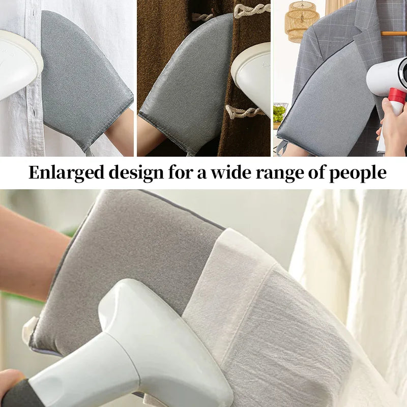 Handheld Ironing Board Mini Anti-scald Gloves Iron Pad Cover Heat-resistant Steamer Ironing Gloves for Clothing Protective Pad - Stereotech