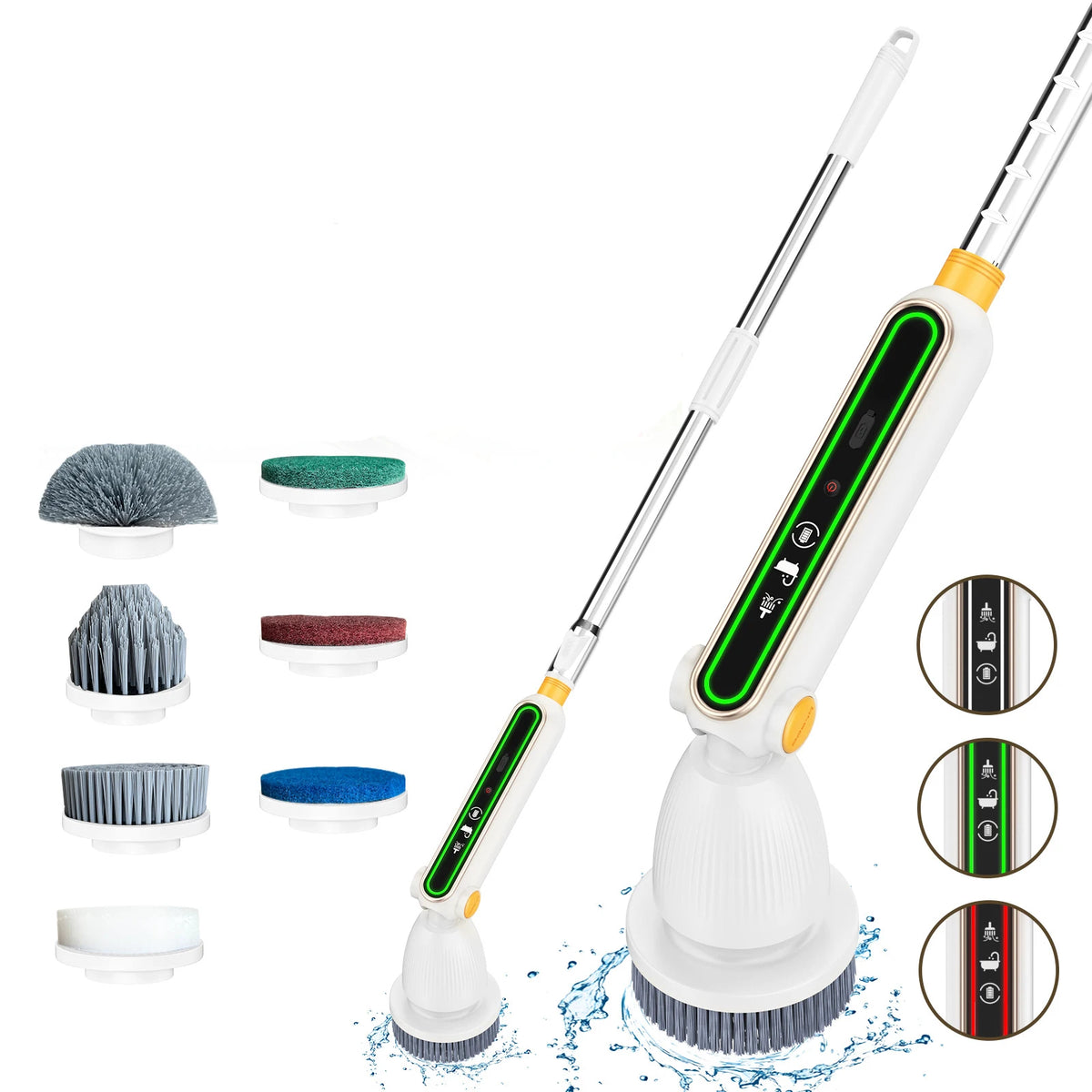 New Electric Cleaning Brush Multifunctional Household Wireless Rotatable Cleaning Brush For Bathroom Kitchen Windows Toilet