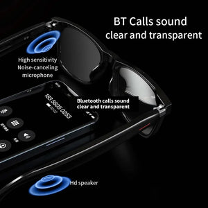 2024 New E13 Smart Glasses Blue Light Filtering Polarized Sunglass Lenses Audio Built-in Mic & Speakers Touch & Voice Assistant