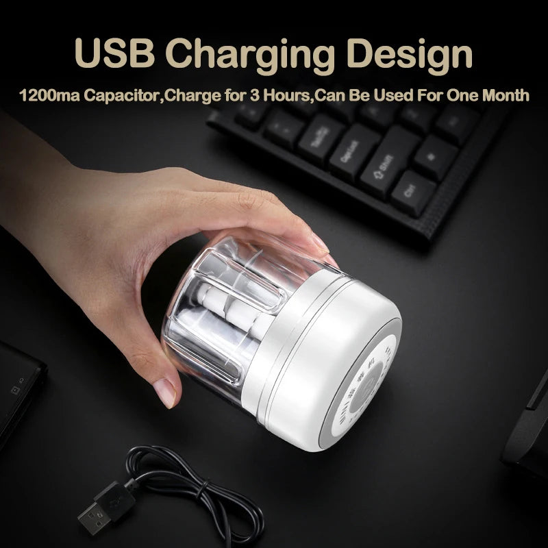 Electric Mini Garlic Masher Blender USB Food Vegetable Processor Chili Chopper Masher Machine Meat Masher Garlic Mixer Foy Home - Stereotech