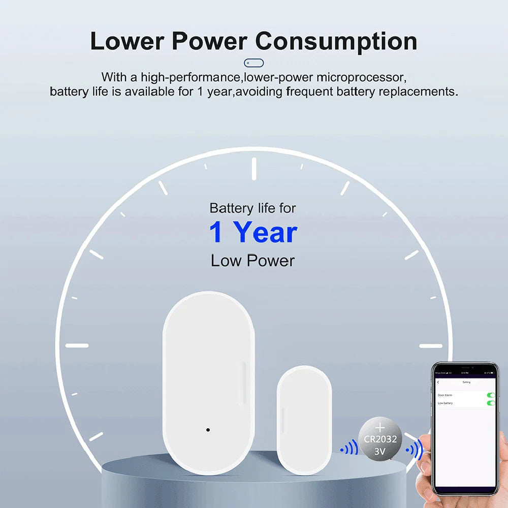 Tuya ZigBee Smart Door Sensor Door Open Closed Detectors Smart Life Security Protection Smart Home Control For Alexa Google Home