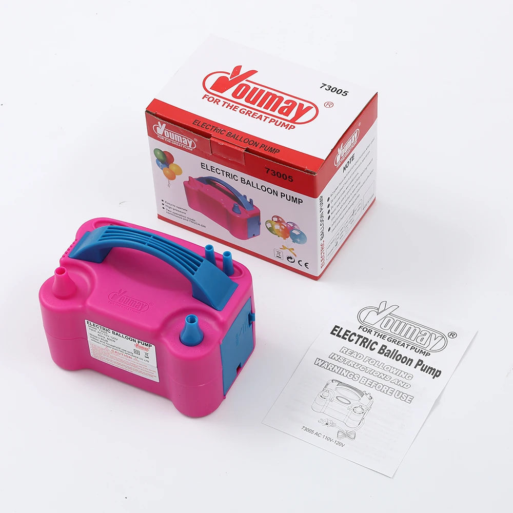 High Voltage Double Hole AC Inflatable Electric Balloon Pump Electric Air Balls Pump All Style Inflator Pump Portable Air Blower