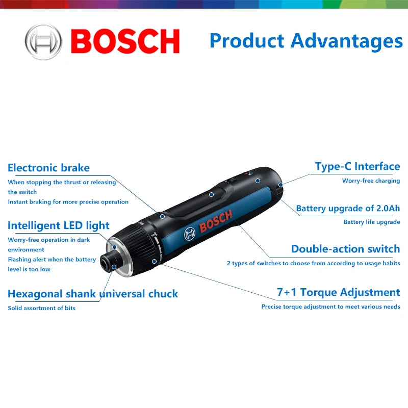 Bosch GO 3 Cordless Electric Screwdriver Charging Screwdrivers Install Or Remove Screws 3 rd Gen Brand-new Products Power Tool