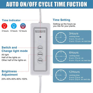 Led Grow Light Full-spectrum Telescopic Rod Cycle Timing Lamp For Indoor Flower Potted Plant Growth Light Indoor Flower Seedling