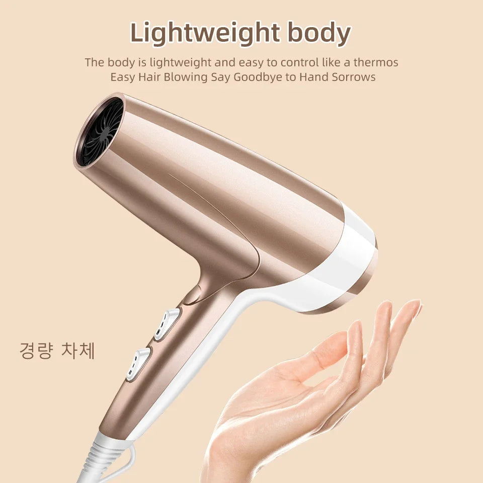 High Power Wind Hair Dryer 2000W High Power Negative Ion Quick Drying Home Hair Styling Professional Hair Dry Care