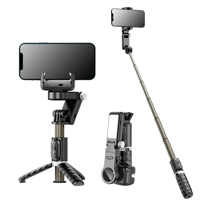 COOL DIER 360 Rotation Following Shooting Mode Gimbal Stabilizer Selfie Stick Tripod Handheld Gimbal For Smartphone Photography - Stereotech