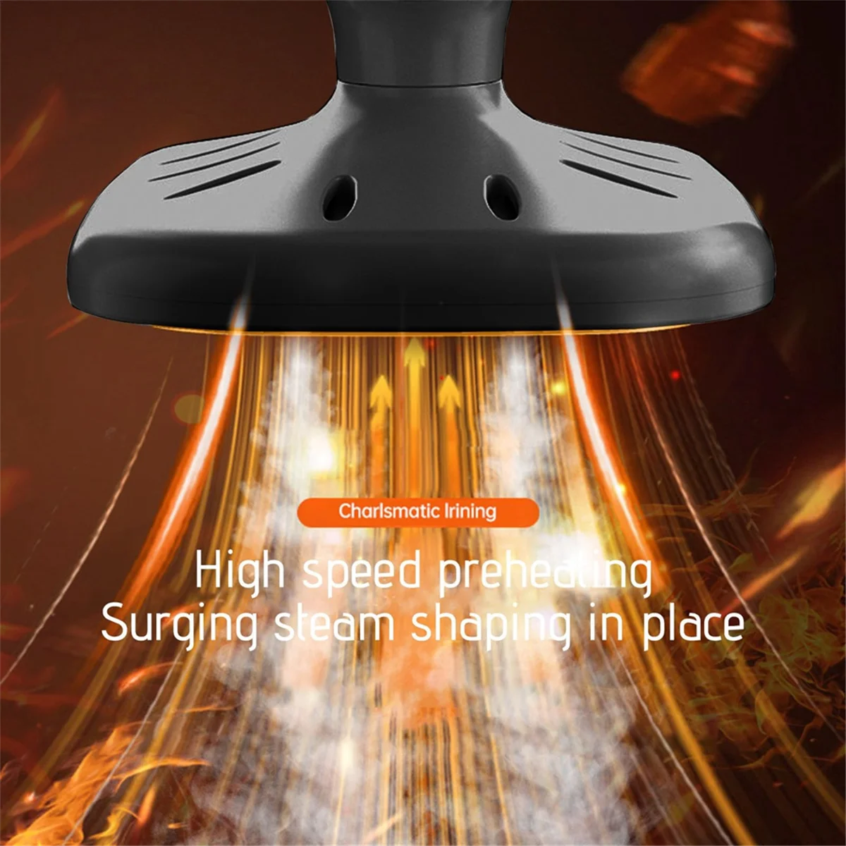 Portable Travel Steamer for Clothes Mini Steam Iron 180°Rotatable Handheld Steam Iron for Fabric Clothes Black - Stereotech