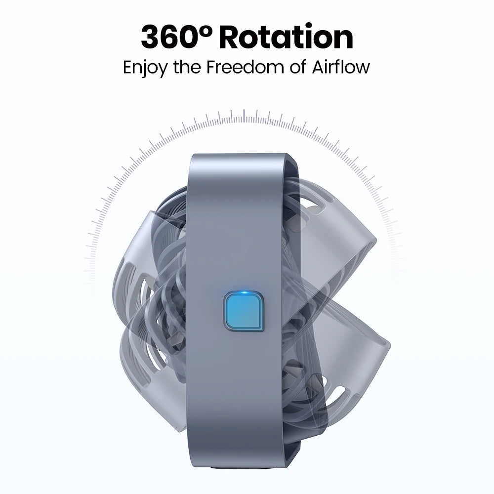 360°Rotatable Standing Portable Fan USB Desk Fan - Stereotech