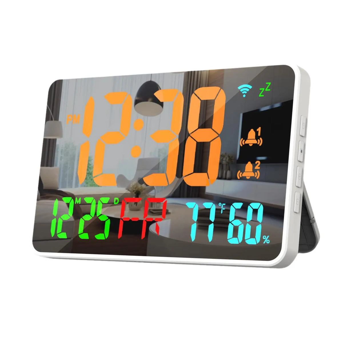 LED Digital Alarm Clock Wall Clock Desk Clock with Snooze Model Electric Clock for Elderly Bedside Living Room Apartment Bedroom