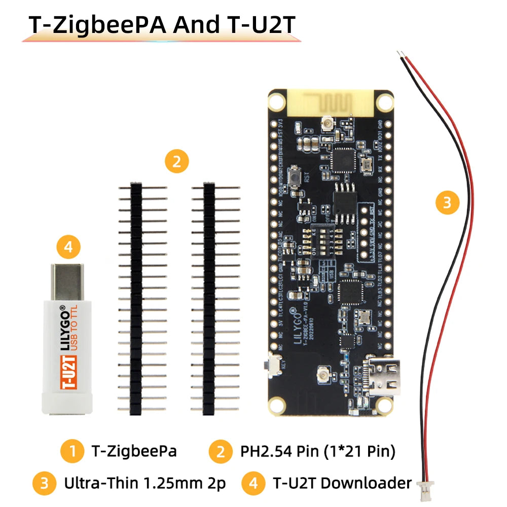 LILYGO® T-Zigbee T-ZigbeePA ESP32-C3 TLSR8258 Zigbee Ultra Low Power IOT Development Board WiFi Bluetooth Smart Control Module