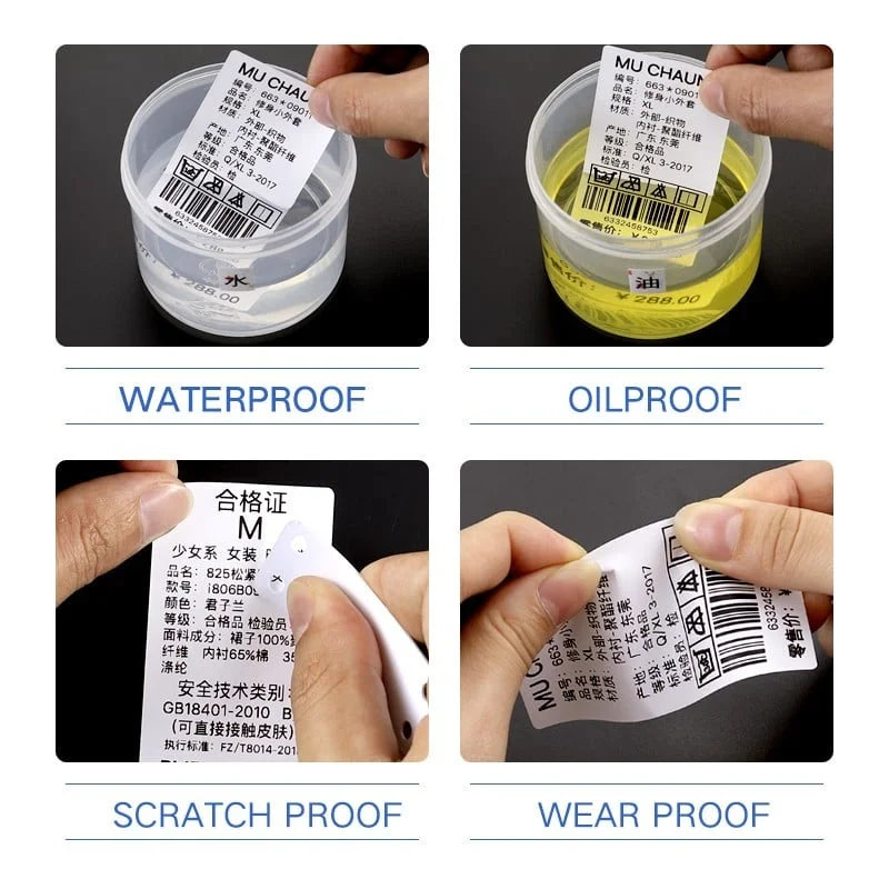 【Buy 2 get 10% off】Niimbot B21 B3S B1 B203 Sticker Thermal Label Paper 1-5 Roll Adhesive Mini Bluetooth Printer Price Tag Labels - Stereotech
