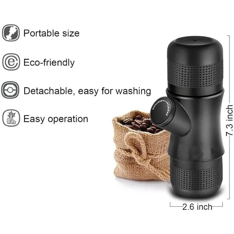 Portable mini hand pressure coffee machine - Stereotech
