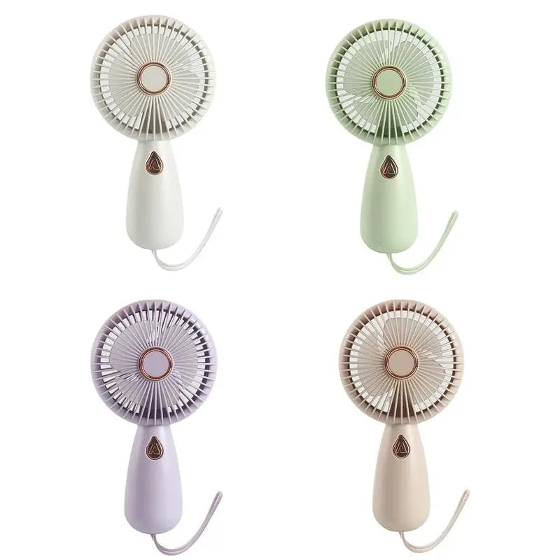 Mini Handheld Small Fan with Low Noise Compact and Portable USB Charging Small Handheld Fan with Dazzling Light for Travel - Stereotech