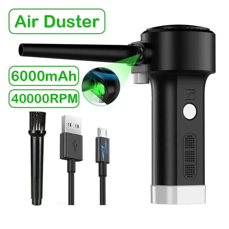 500W Electric Compressed Air Duster Blower &amp; Canned Air Spray for Computer,Laptop Keyboard Cleaner ,Air Pump for Inflatables