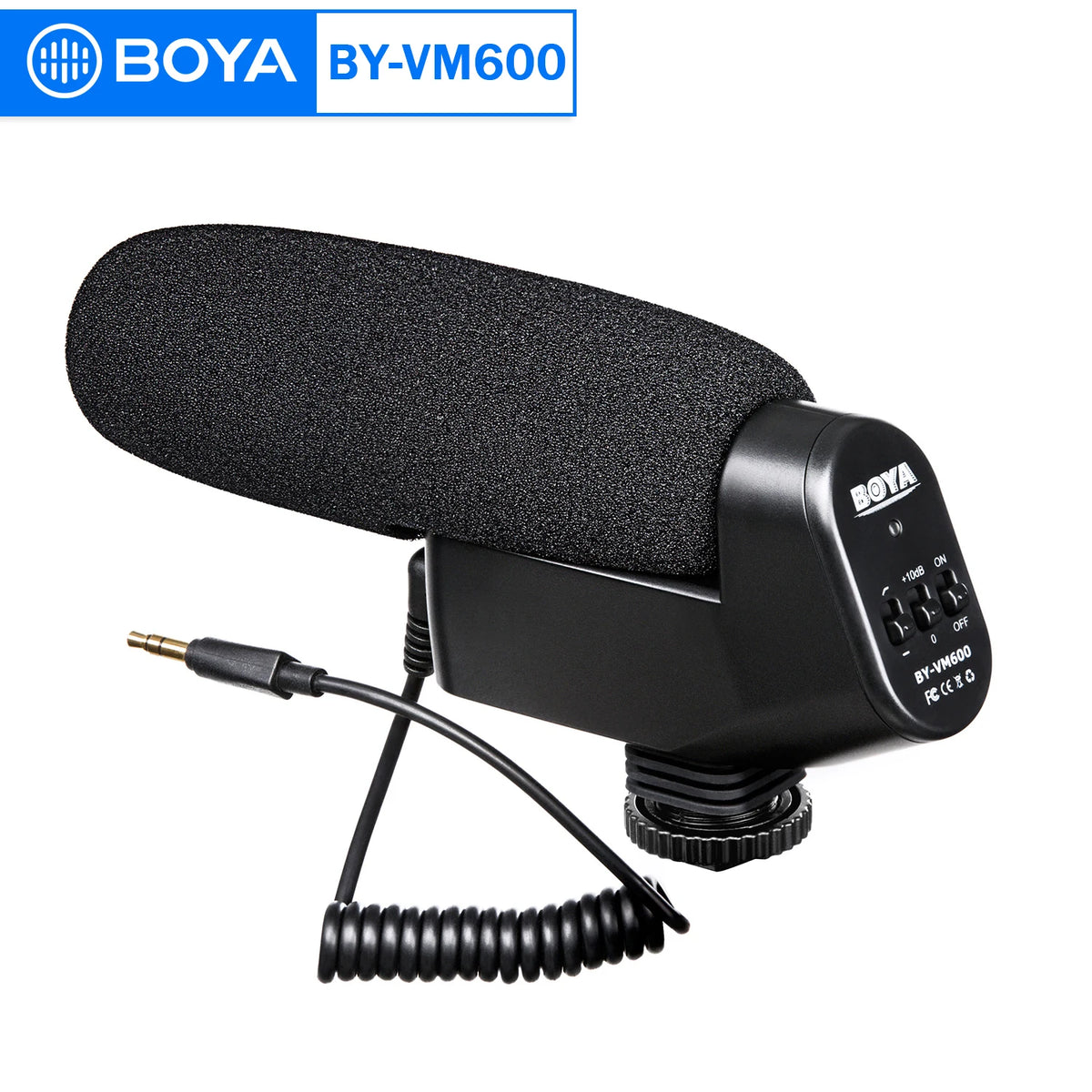 BOYA BY-VM600 Cardioid Shotgun Condenser Microphone for Canon Sony Nikon DLSR Camera Youtube Streaming vlogging Video Shooting