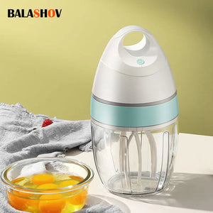 Electric Milk Frother Household Automatic Whisk Whipped Cream Mixer USB Rechargeable Food Blender Whisk Wireless Stand Mixer - Stereotech