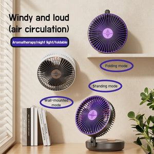 6 Inch Multifunctional Foldable Glow-in-the-dark Fan Desktop USB Mute
