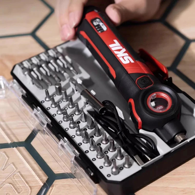 SKIL 5619 4V Mini Electrical Screwdriver Set Smart Scalable Cordless Electric Screw Driver Set USB Rechargeable Drill Tools