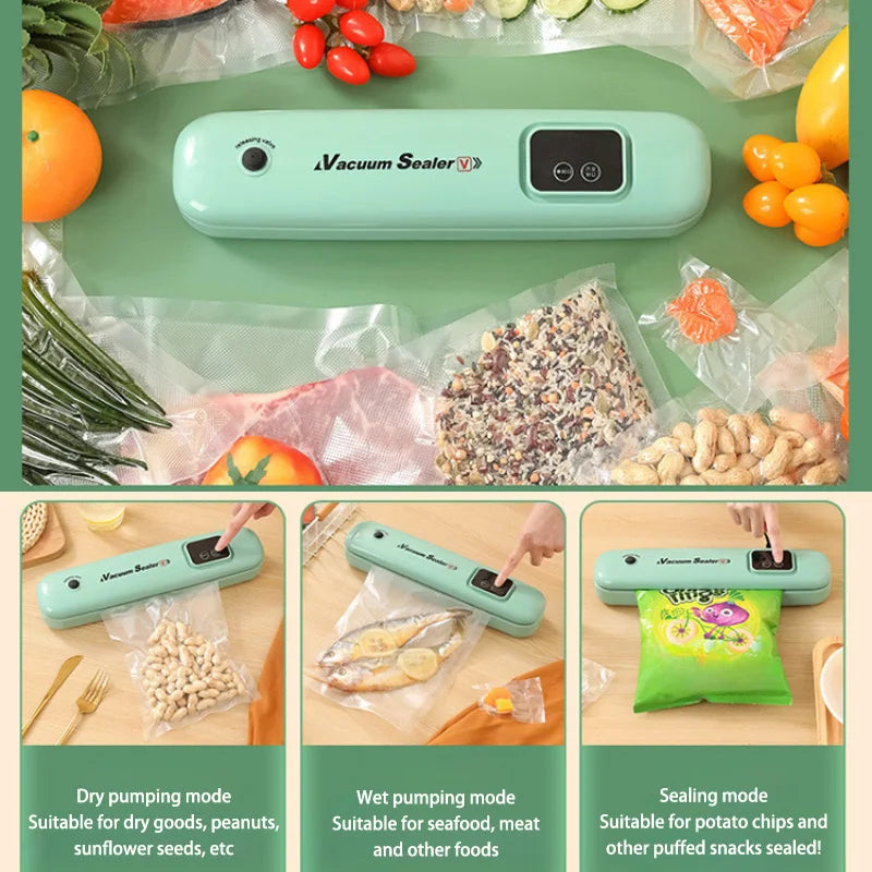 Xiaomi Vacuum Sealer Packaging Machine Food Vacuum Sealer With Free 10pcs Vacuum bags Household Vacuum Food Sealing