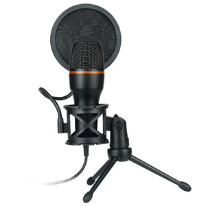 USB Condenser Microphones For PC Computer Laptop Video Singing Gaming Recording Professional USB Anti-Spray Microphone