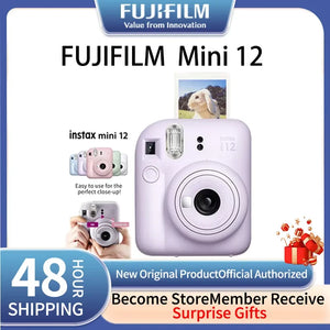 Origin Fujifilm Instax Mini 12 Instant Camera Pink/Blue/Gray/White/Purple with Instax Mini Film Photo Paper