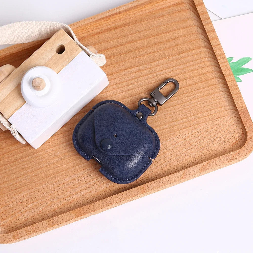 Soft Case For Apple Airpods Pro Accessories For iPhone AirPods 3 Case Key Luxury Leather Storage Bag Earphone Cover Keychain - Stereotech