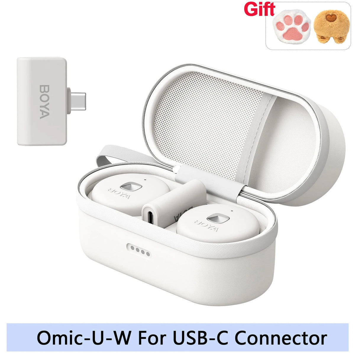 BOYA Omic D/U Wireless Lavalier Lapel Microphone for iPhone iPad Android Type-c Smartphone Youtube Live Recording Interview Vlog