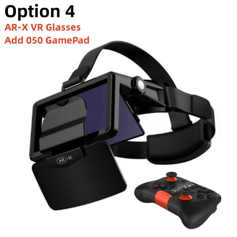 AR-X VR Glasses Virtual Reality 3D Glasses HD IMAX Game Cardboard VR Headset For 4.7-6.3&quot; Smartphone Foldable Enhanced VR Helmet