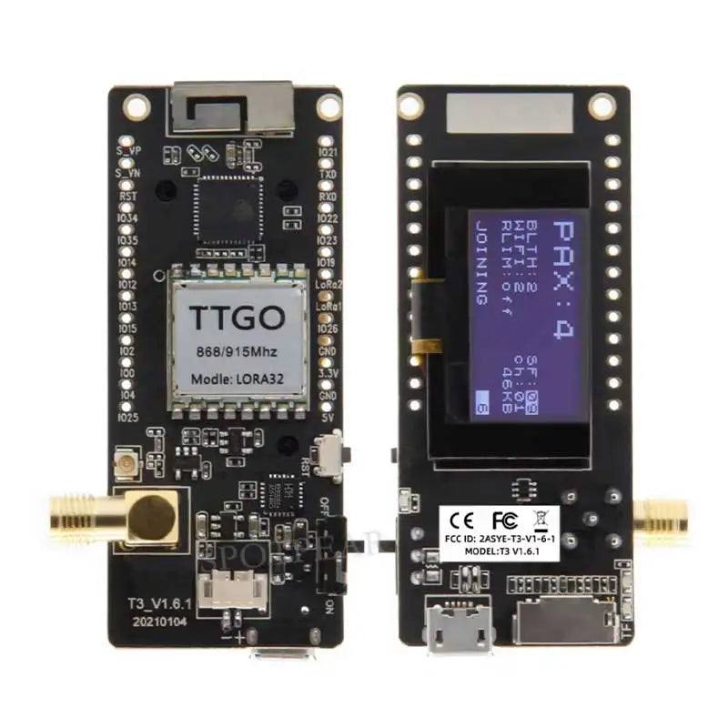 TTGO LoRa32 V2.1_1.6 ESP32 LoRa OLED 0.96 inch Paxcounter/Disaster-Radio CH9102 SX1278/SX1276 433/868/915/923Mhz For LILYGO