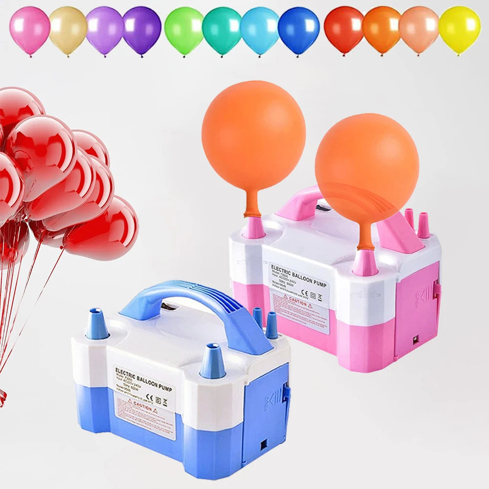 Electric Balloon Pump High Voltage Double-Hole AC Portable Air Balloon Pump Inflator Blowing Machine for Wedding Birthday Party