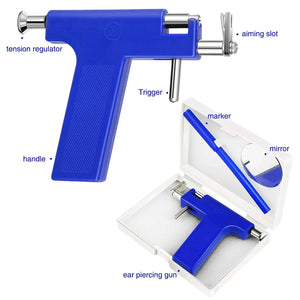 Professional Ear Piercing Gun Tool Set Professional Ear Piercing Gun Tool Set 98pcs Ear Studs Steel Ear Nose Navel Body Piercing - Stereotech