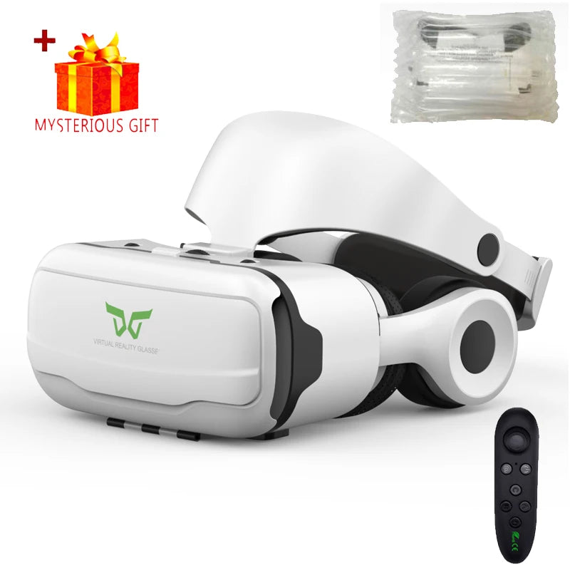 Top VR Glasses Headset 3D Virtual Reality Device Helmet Viar Goggle Lenses For Smartphone Smart Cell Phone Realidade Viewer