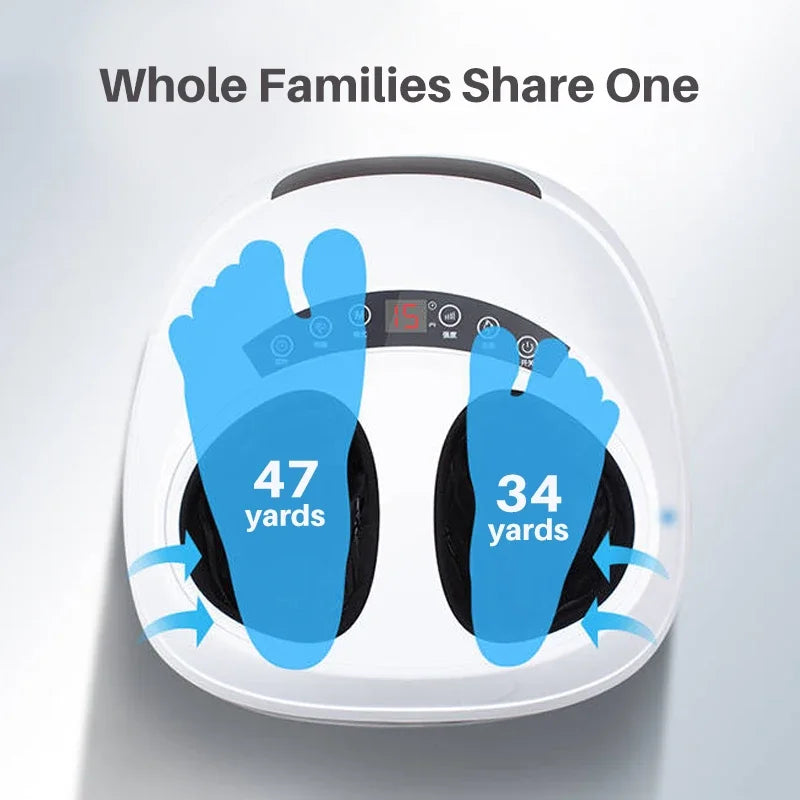 Jinkairui 220V Electric Antistress 3D Shiatsu Kneading Air Pressure Foot Massager Electric Machine Care Infrared With Heating - Stereotech