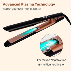 Ionic Hair Straightener Curler Keratin Treatment 500°F Hair Flat Irons For Frizzy Hair Recovers Damage Straightening Iron