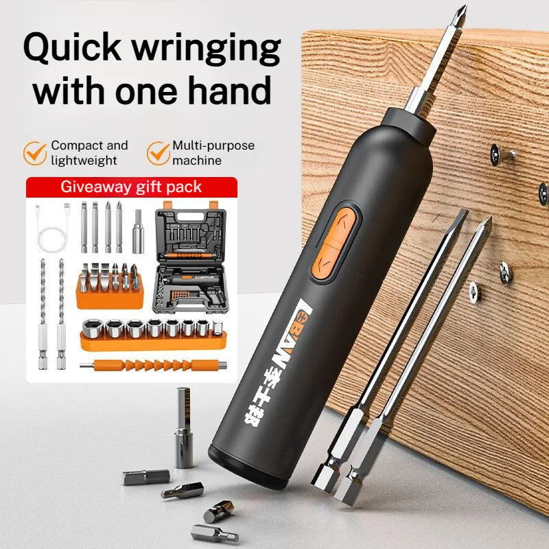 Electric Screwdriver Rechargeable Household Screwdriver Small Multi-Function Electric Screwdriver Lithium Battery Automatic Tool