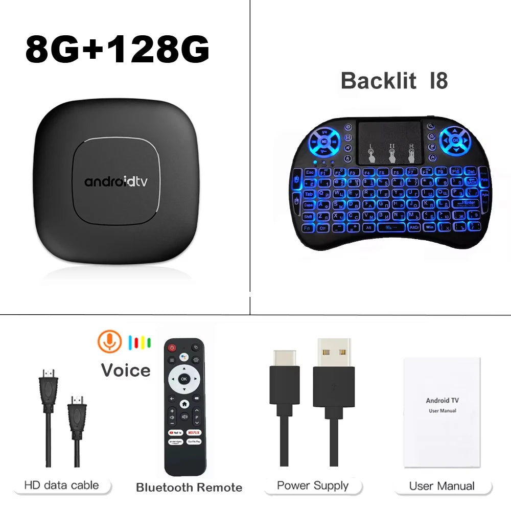 Android13 TV Box T11 Smart Home TV Allwinner H313 4K 8K 2.4G&amp;5G Dual Wifi 8GB 128GB Media Player BT5.2 Google Voice Set Top Box